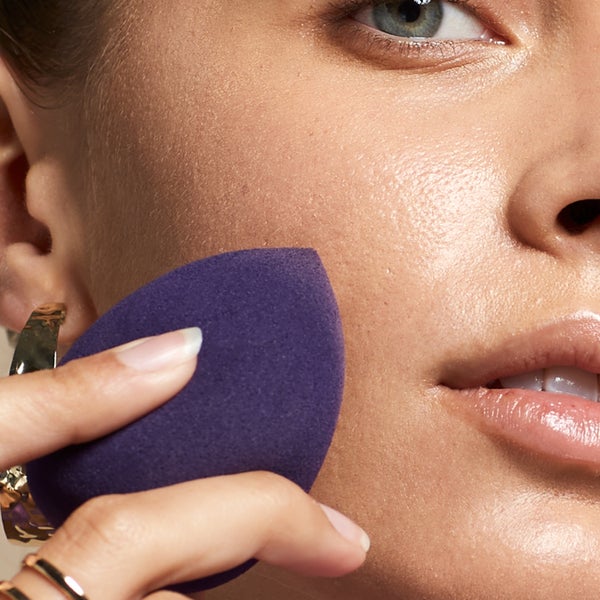 Model Using Natural Beauty Makeup Blending Sponge